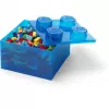 Opbergbox Room Copenhagen LEGO Storage Brick 4 Top Lid Glitter — blauw/transparant