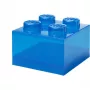 Opbergbox Room Copenhagen LEGO Storage Brick 4 Top Lid Glitter — blauw/transparant