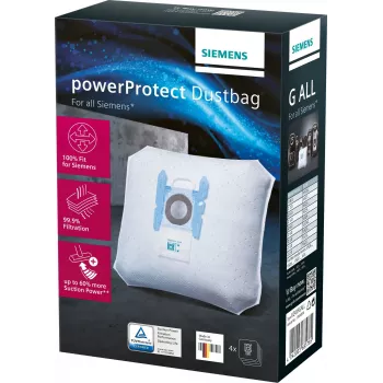 Siemens VZ41FGALL stofzuigerzakken 4-pack, stofzuigerzakken, stofzuiger, wit, doos, 4 stuks