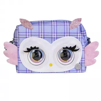 Purse Pets, Print Perfect Hoot Couture Owl, interactief speelgoed en handtas met meer dan 30 geluiden en reacties, speelgoed voor meisjes vanaf 5 jaar