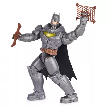 DC Comics, Battle Strike Batman 12-inch actiefiguur, 5 accessoires, 20+ geluiden, verzamelaars-kinderspeelgoed voor jongens en meisjes vanaf 3 jaar