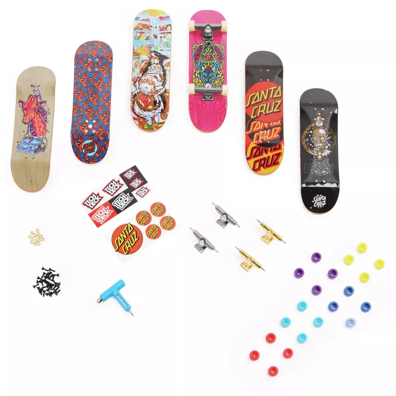 Tech Deck, Sk8shop Fingerboard Bonus Pack, verzamelbare en aanpasbare mini-skateboards (stijlen kunnen variëren)