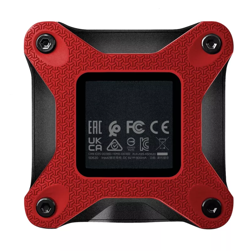 Externe SSD ADATA SD620 512 GB, USB 3.2 Gen 2 Micro-USB B, rood, siliconen behuizing