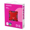Externe SSD ADATA SD620 512 GB, USB 3.2 Gen 2 Micro-USB B, rood, siliconen behuizing