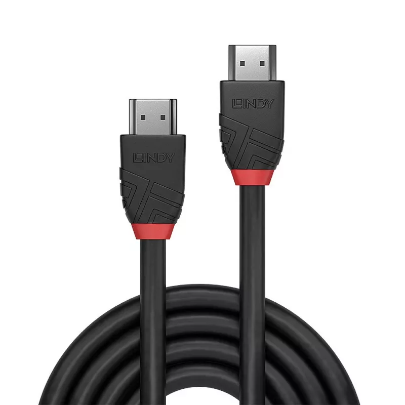 HDMI-kabel Lindy 0,5 m 8K60Hz Black Line stekker naar stekker