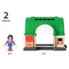 BRIO World 33649 Hoofdstation met kaartjesautomaat, Groen/Grijs