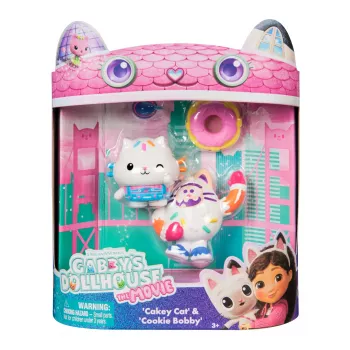Gabbys Poppenhuis: De Film, Cakey Cat & Cookie Bobby, speelfiguren met 2 accessoires, kinderspeelgoed voor meisjes & jongens vanaf 3 jaar