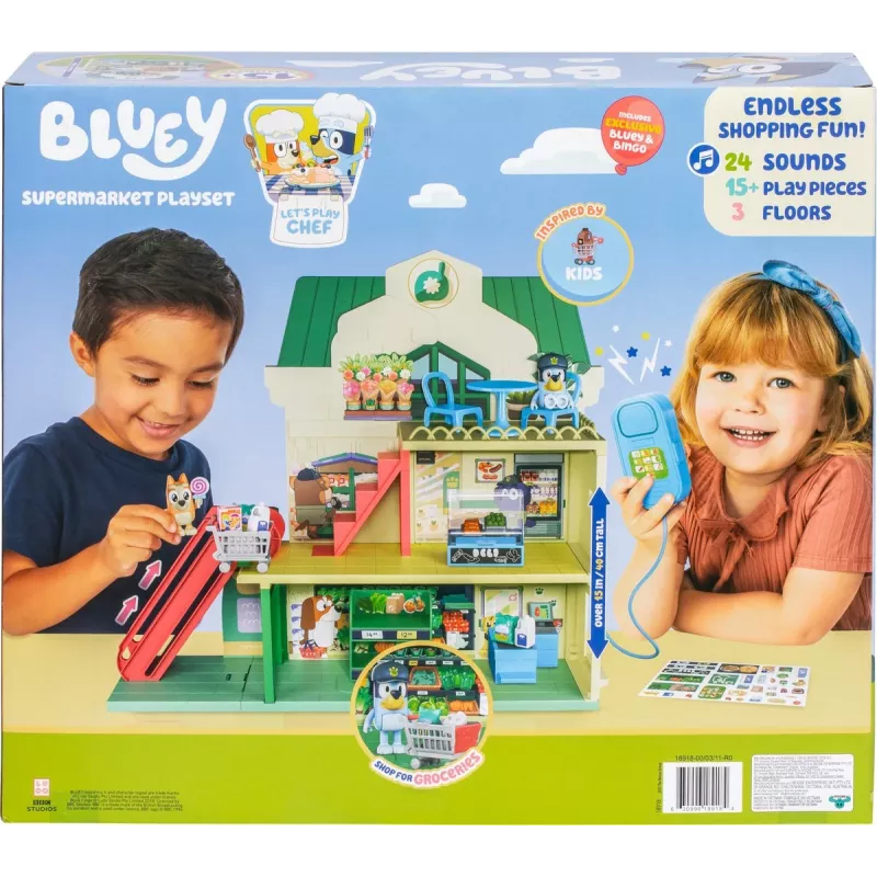 Speelset Polesie MS18918 – Bluey-thema winkelset, met geluid, AAA-batterij, vanaf 3 jaar