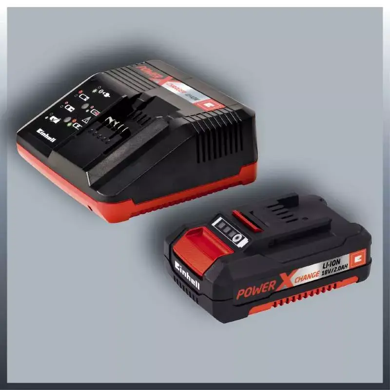 Einhell GE-CH 1846 Li Kit accuheggenschaar, 18 V, 2,0 Ah li-ionaccu, dubbel mes, 52 cm snijlengte, rood/zwart