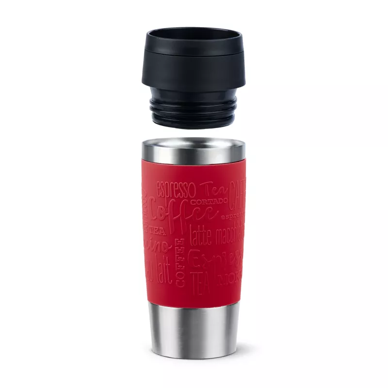 EMSA Travel Mug Classic N2020400 reisbeker 360 ml zwart, rood, RVS