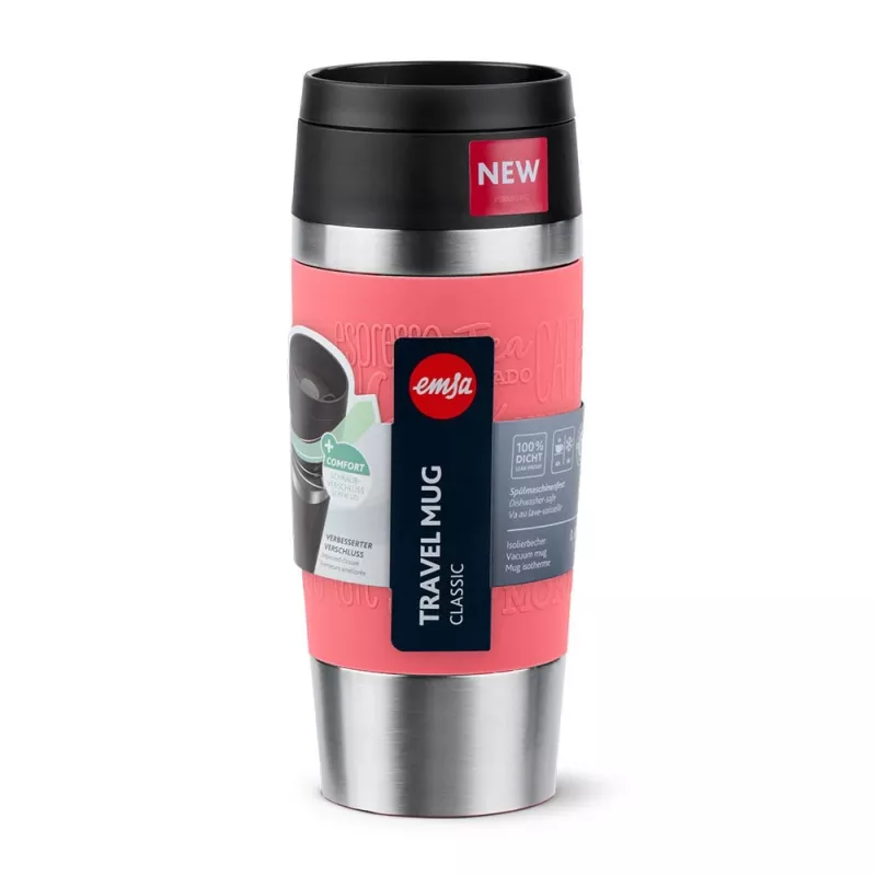 EMSA Travel Mug Classic 360 ml koraal RVS reisbeker