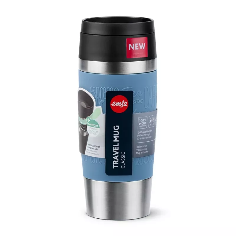 EMSA Travel Mug Classic 360 ml blauw RVS reisbeker