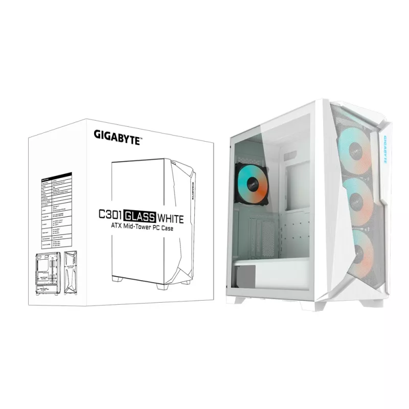 GIGABYTE C301GW computerbehuizing midi tower wit
