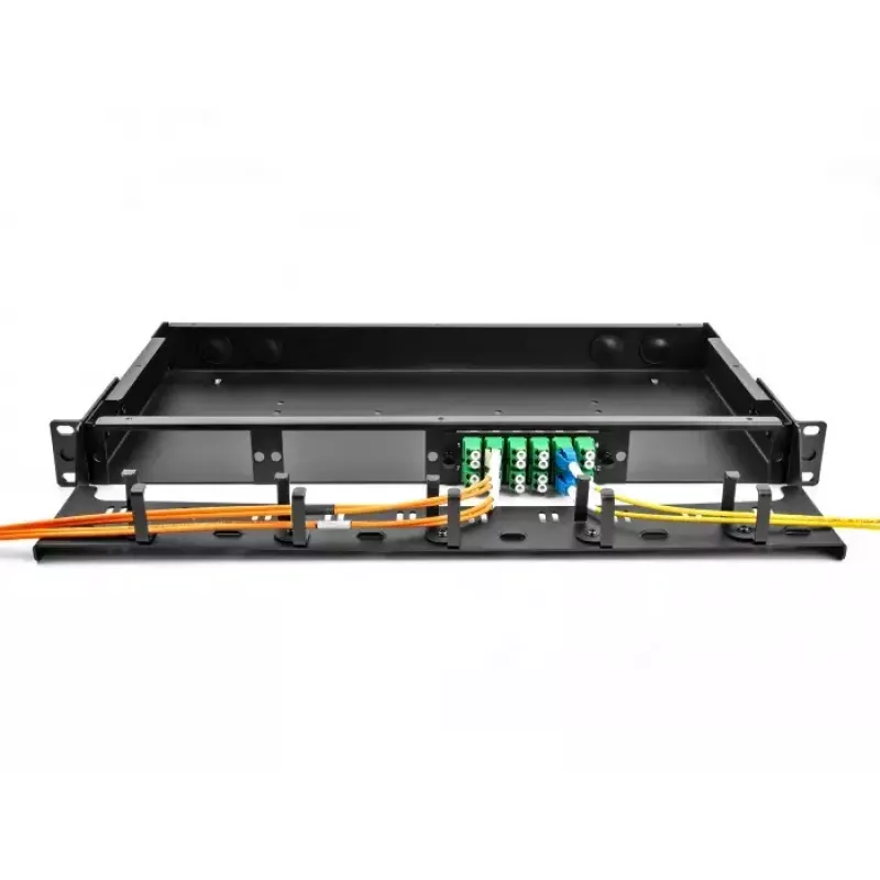 DeLOCK 19 inch glasvezel-HD-patchpanel 1U zwart metaal rackmontage