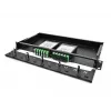DeLOCK 19 inch glasvezel-HD-patchpanel 1U zwart metaal rackmontage