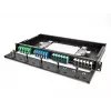 DeLOCK 19 inch glasvezel-HD-patchpanel 1U zwart metaal rackmontage