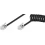 Spiraalkabel Goobay telefoonhoorn 4m RJ-10 RJ-10