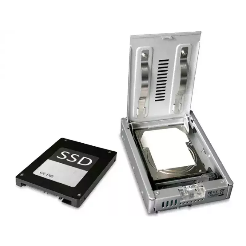 Icy Dock MB982SP-1S 2,5 naar 3,5 inch SATA SSD/HDD-adapter, zilver