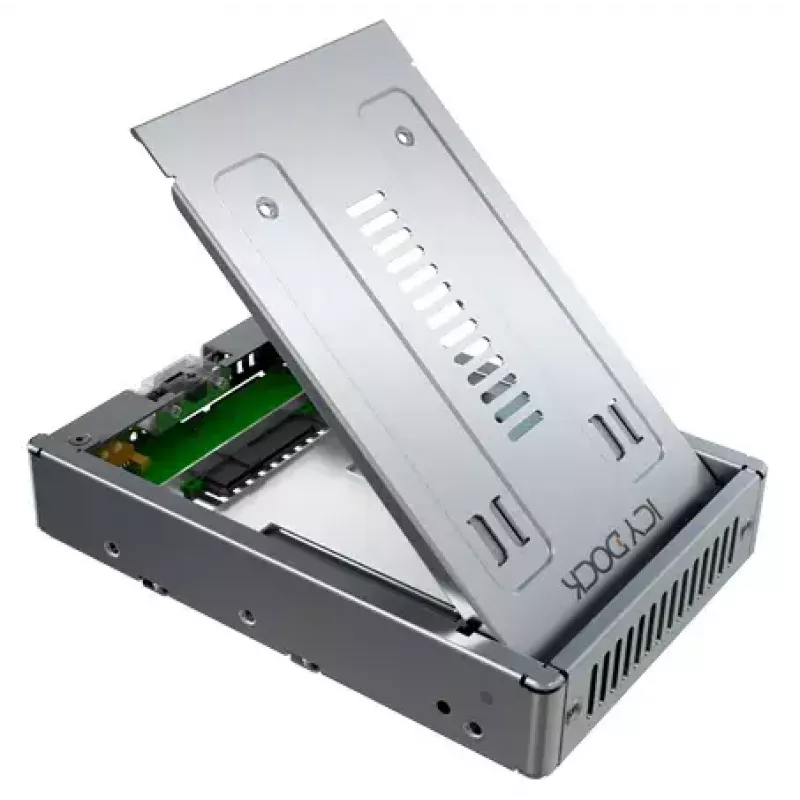 Icy Dock MB982SP-1S 2,5 naar 3,5 inch SATA SSD/HDD-adapter, zilver