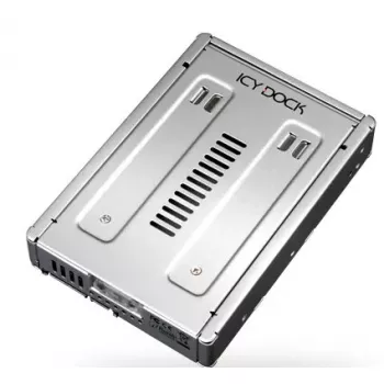 Icy Dock MB982SP-1S 2,5 naar 3,5 inch SATA SSD/HDD-adapter, zilver