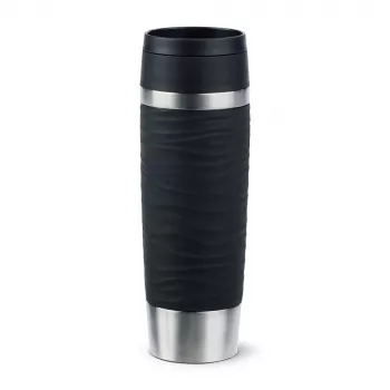 EMSA Travel Mug Waves Grande 500 ml zwart, roestvrij staal