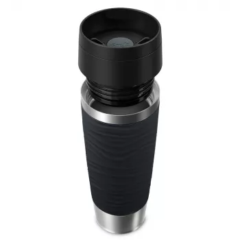 EMSA Travel Mug Waves Grande 500 ml zwart, roestvrij staal