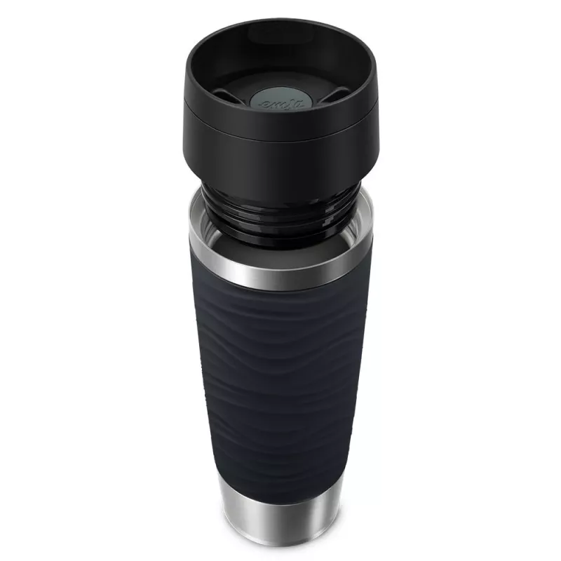 EMSA Travel Mug Waves Grande 500 ml zwart, roestvrij staal