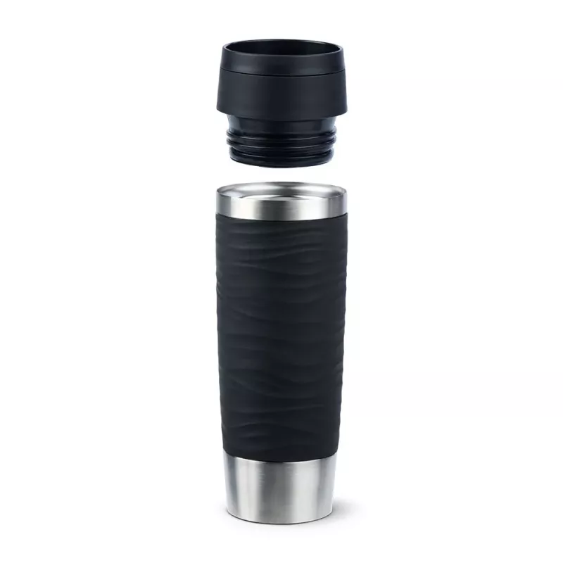 EMSA Travel Mug Waves Grande 500 ml zwart, roestvrij staal