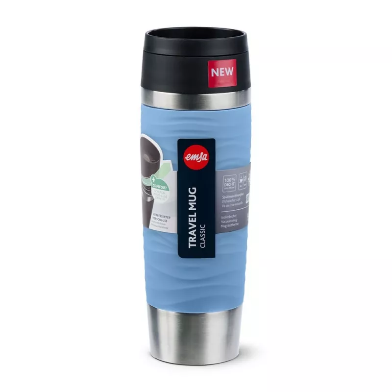 EMSA Travel Mug Waves Grande 500 ml blauw, roestvrij staal