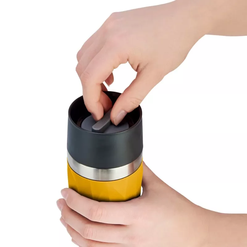 EMSA Travel Mug Compact 300 ml roestvrij staal, geel