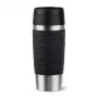 EMSA Travel Mug Waves 360 ml zwart roestvrij staal reisbeker