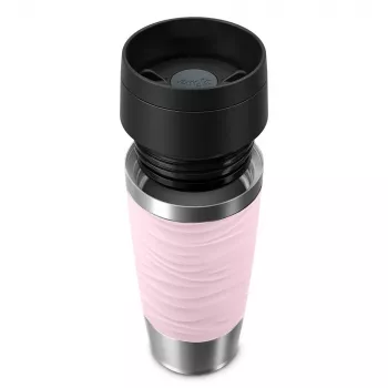EMSA Travel Mug Waves 360 ml roze roestvrijstalen reisbeker