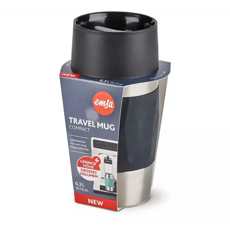 Thermosbeker EMSA N21601 0,3 l, zwart, roestvrij staal