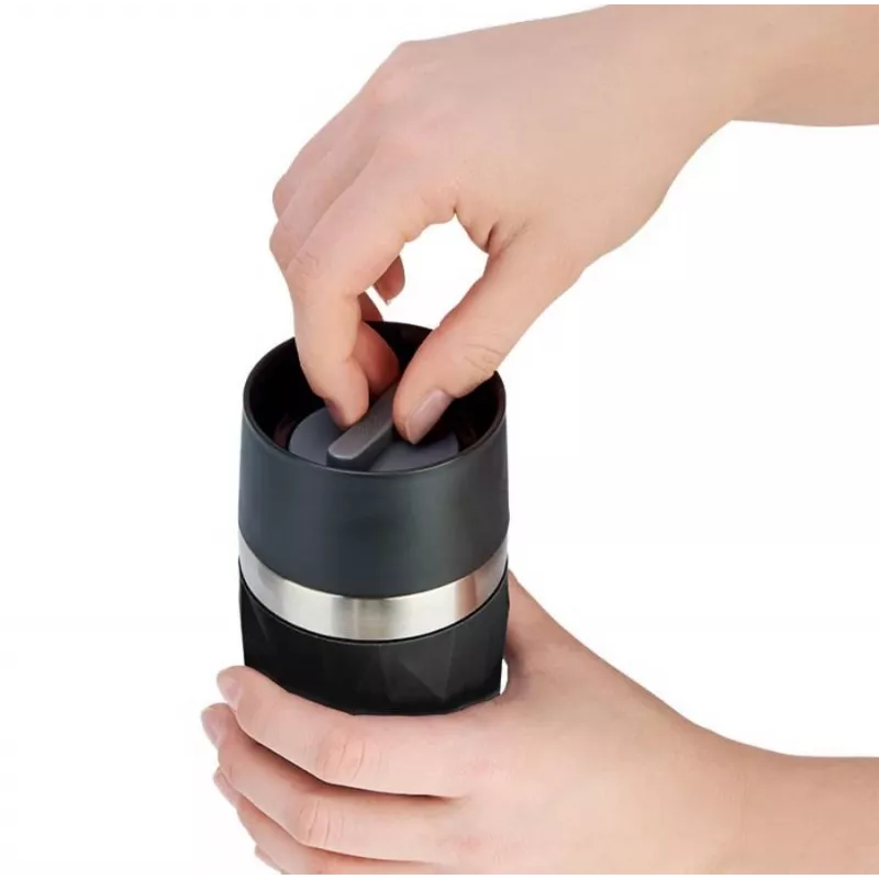 Thermosbeker EMSA N21601 0,3 l, zwart, roestvrij staal