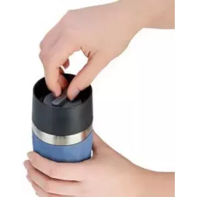 EMSA N21602 thermosbeker 0,3 l blauw, roestvrij staal