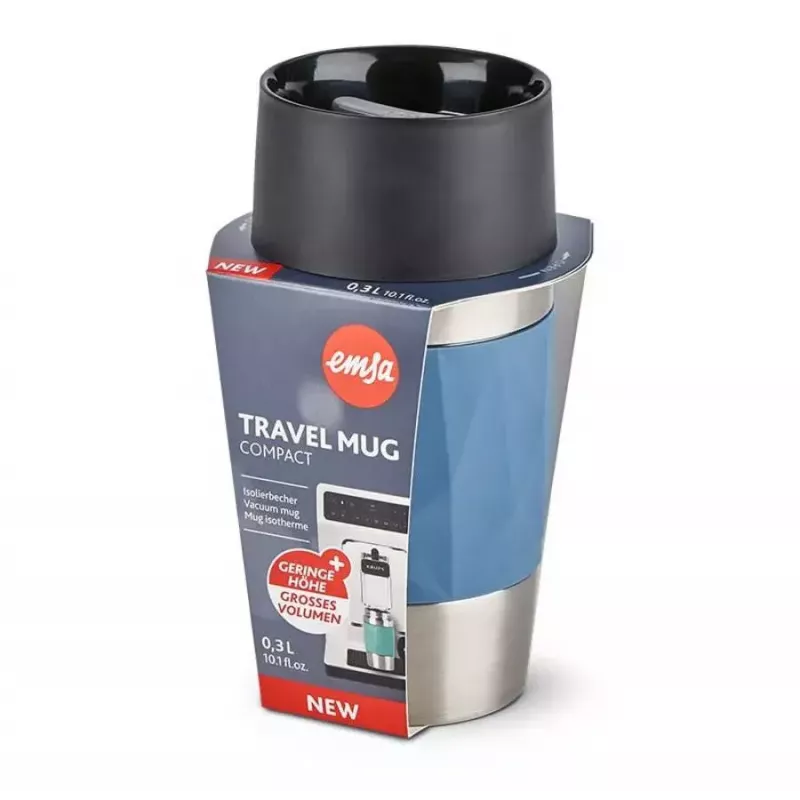 EMSA N21602 thermosbeker 0,3 l blauw, roestvrij staal