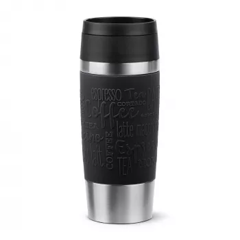 EMSA Travel Mug Classic N2020200 reisbeker 360 ml zwart, RVS RVS