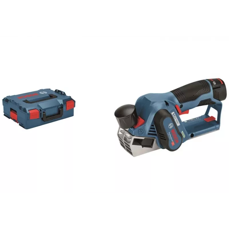 Bosch GHO 12V-20 Professional accuschaaf, 12 V, schaafbreedte 56 mm, zonder accu en lader, in L-BOXX, blauw/zwart