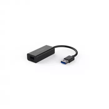 Kensington UA0000E USB-A ethernetadapter – zwart, bedraad, USB, ethernet, 5000 Mbit/s, zwart