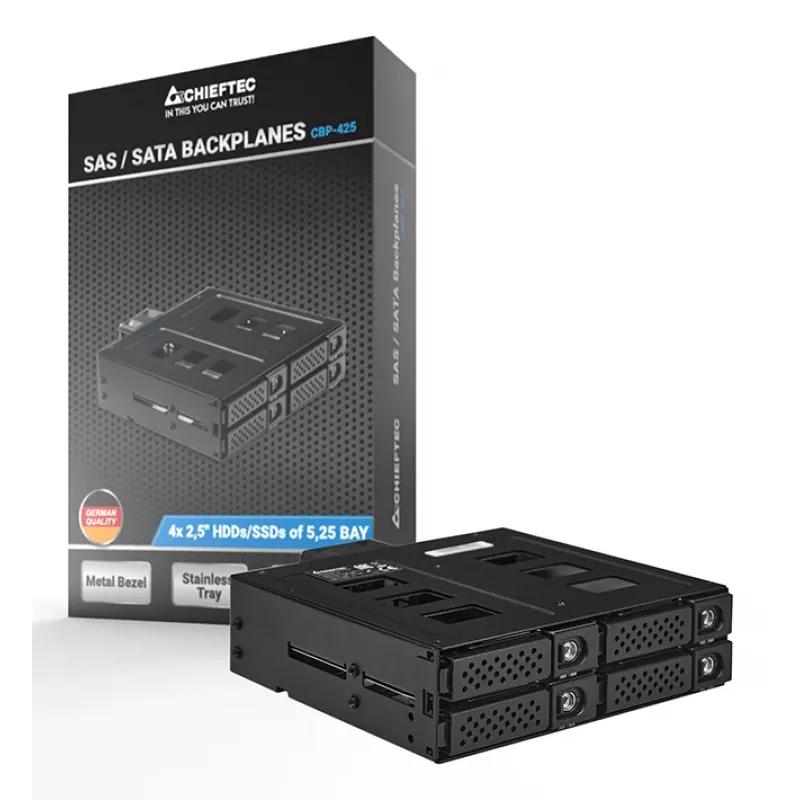 Chieftec CBP-425 drivebay-afdekking backplane zwart