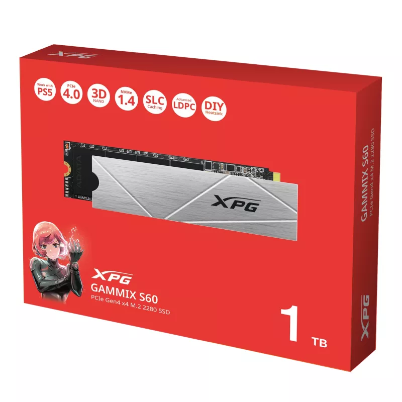 SSD-schijf ADATA 1 TB M.2 PCI Express 4.0 NVMe GAMMIX S60
