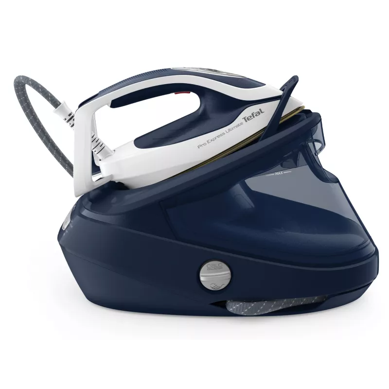 Tefal Pro Express Ultimate II GV9720 stoomgenerator strijkijzer, 3000 W, 1,2 l, Durilium Airglide Autoclean Ultra Thin zoolplaat, blauw/wit