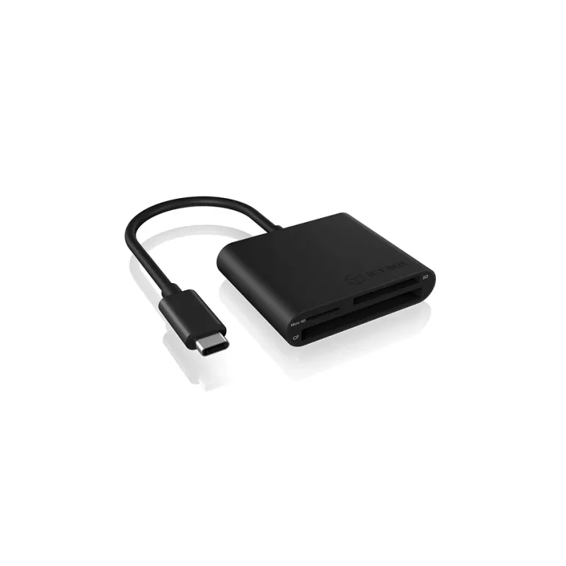 ICY BOX IB-CR301-C3 kaartlezer USB 3.2 Gen 1 (3.1 Gen 1) Type-C zwart