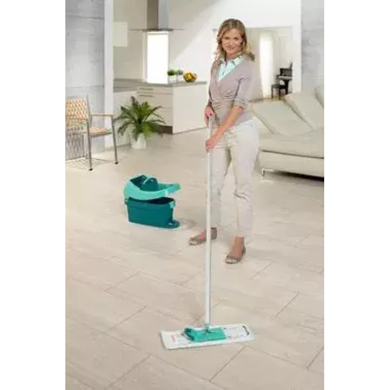 Wissysteem-emmer Leifheit 55076 — ergonomische pers, grote inhoud, groen