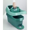 Wissysteem-emmer Leifheit 55076 — ergonomische pers, grote inhoud, groen