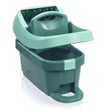 Wissysteem-emmer Leifheit 55076 — ergonomische pers, grote inhoud, groen