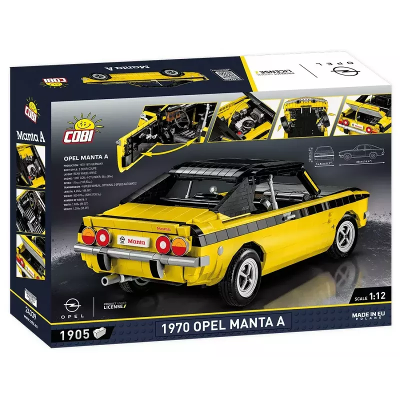 Constructiespeelgoed Cobi Opel Manta A 1970 model schaal 1:12, bouwsteenset