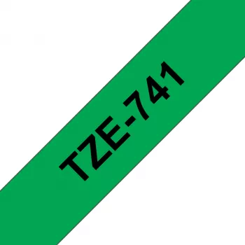 Brother TZE-741 labelband zwart op groen TZ