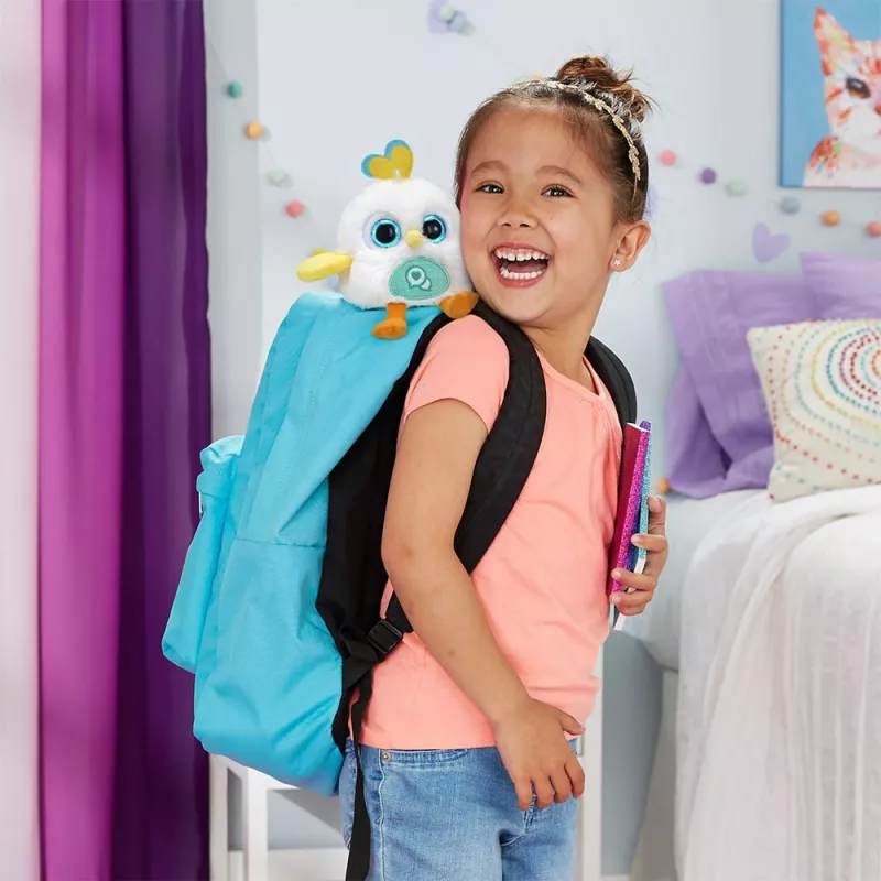 Knuffel VTech Lolibirds Oscar — interactieve pluchen vogel met geluiden en lichtfuncties
