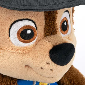 PAW Patrol GUND officiële Chase Take Along Buddy pluchen knuffel, premium knuffel voor kinderen vanaf 1 jaar, blauw/bruin, 33 cm